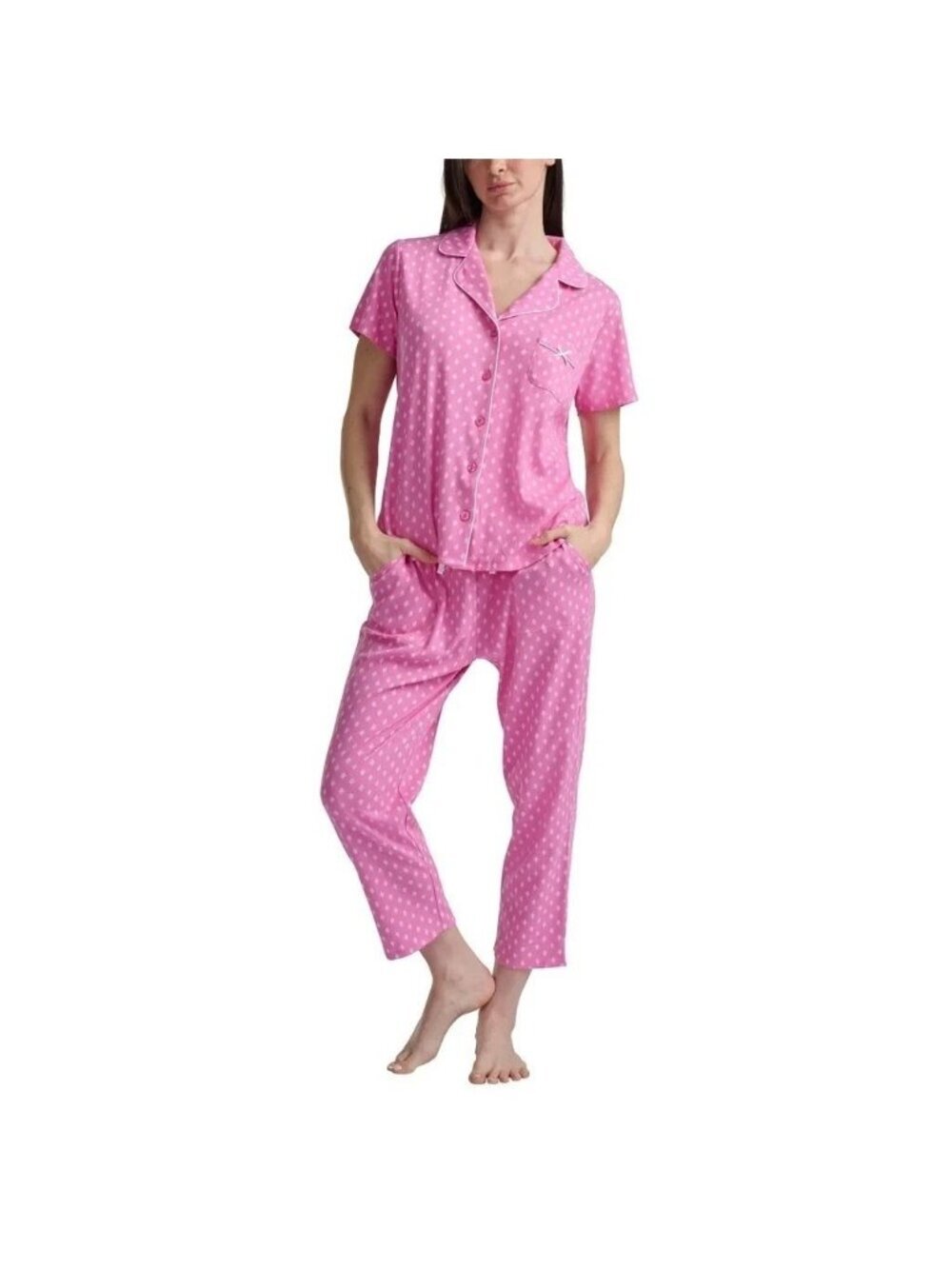NWT Karen Neuburger Women's M Pink Pajama Set  F1249
